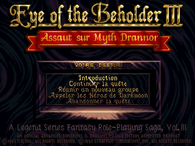 Eye Of The Beholder 3 : Assault On Myth Drannor